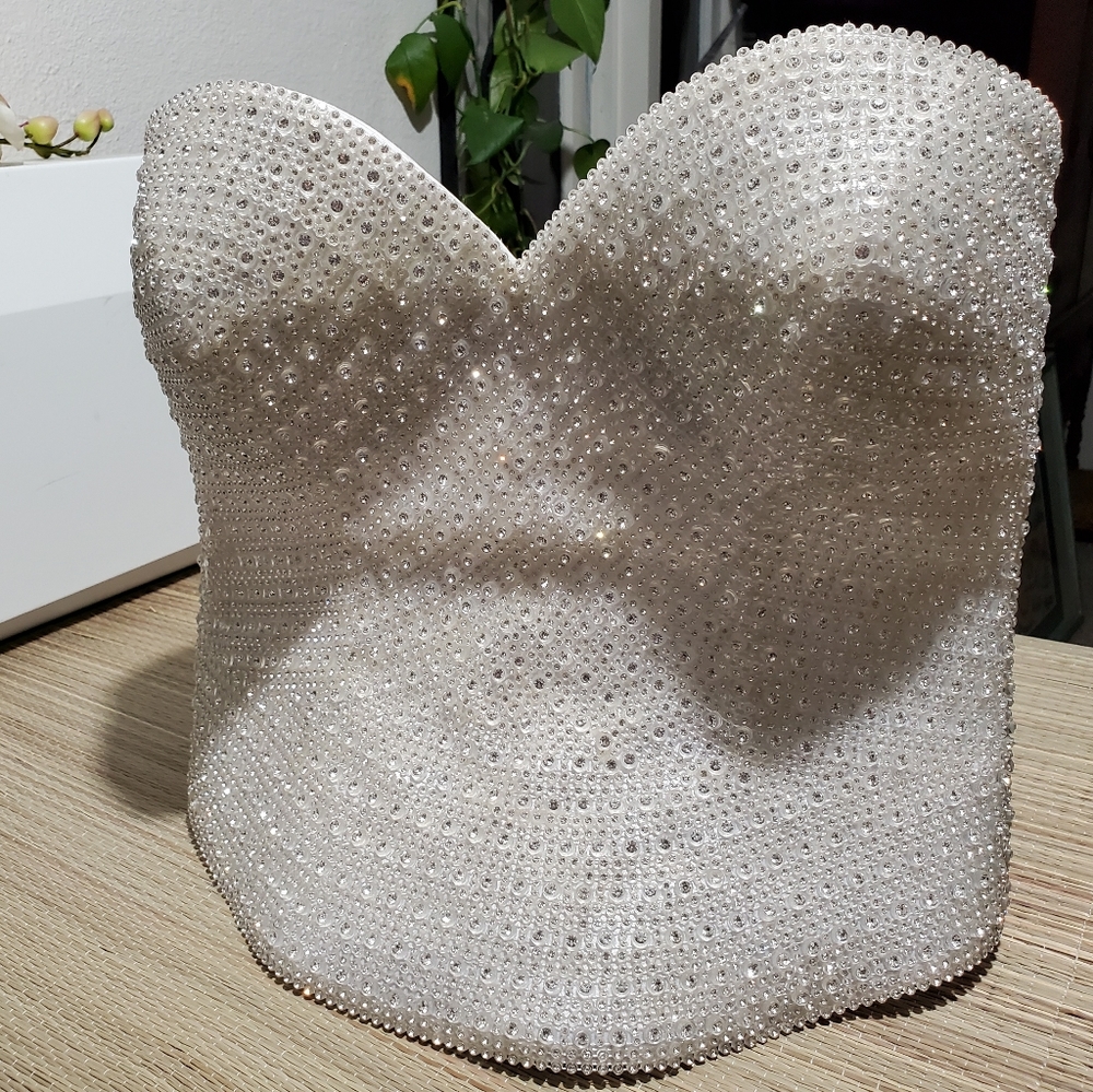 White Crystal Corset: Bust Size 36 Starline Brand